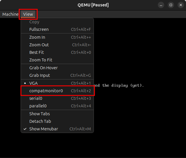 QEMU check compatmonitor